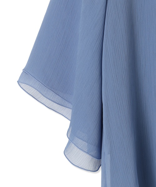 A/C DESIGN BY ALPHA CUBIC（エーシーデザインバイアルファキュービック）の「シアーケープスリーブプルオーバー（Tシャツ/カットソー・レディース・オフホワイト/ブルー/ブラック・M/L）」の6枚目の写真