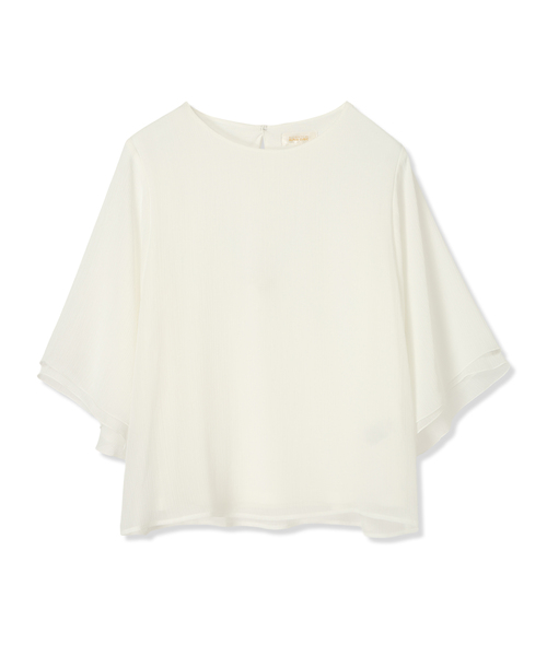 A/C DESIGN BY ALPHA CUBIC（エーシーデザインバイアルファキュービック）の「シアーケープスリーブプルオーバー（Tシャツ/カットソー・レディース・オフホワイト/ブルー/ブラック・M/L）」の12枚目の写真