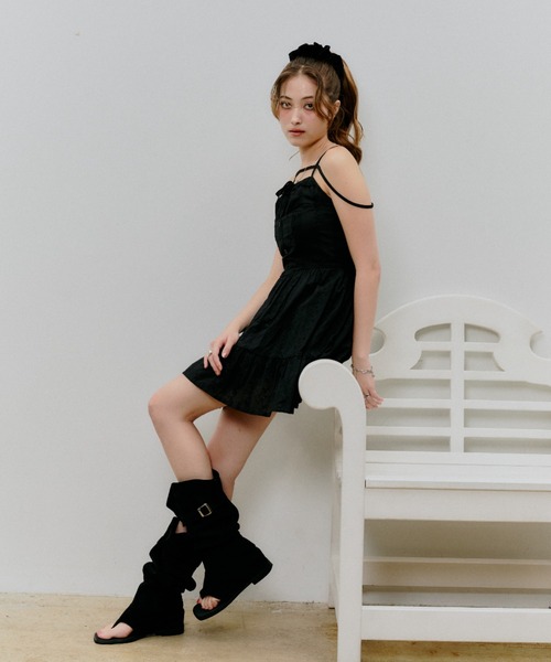 BLONDEY（ブロンディ）の「コットンレースリボンミニワンピース（ワンピース・レディース・ホワイト/ブラック・FREE）」の11枚目の写真