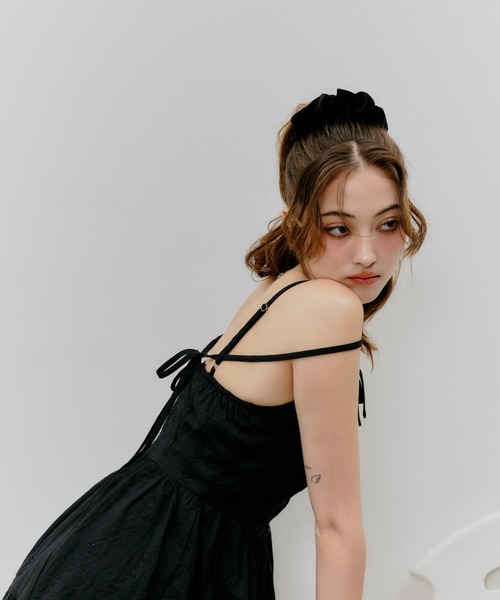 BLONDEY（ブロンディ）の「コットンレースリボンミニワンピース（ワンピース・レディース・ホワイト/ブラック・FREE）」の16枚目の写真