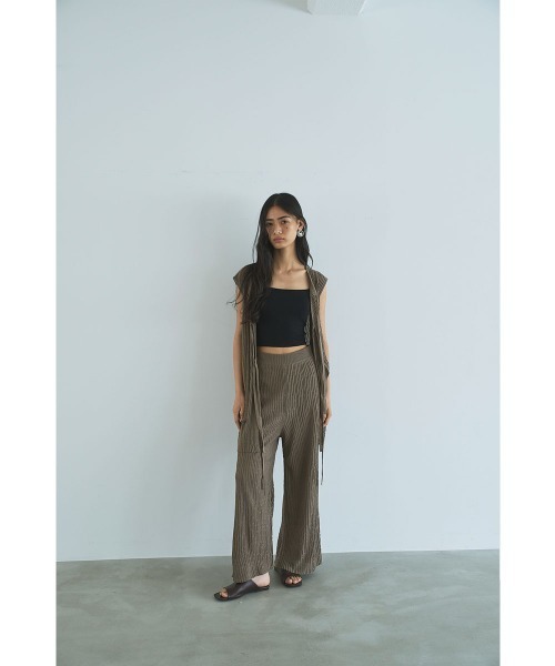 marjour（マージュール）の「TEXTURED KNIT PANTS（その他パンツ・レディース・オフホワイト/モカ・M）」の8枚目の写真