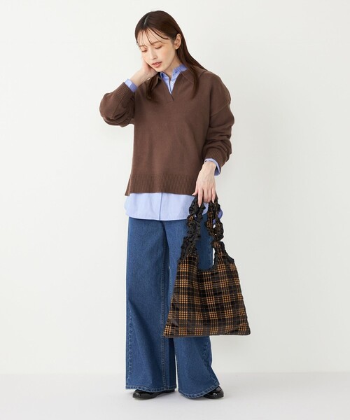 SHIPS Colors(シップス カラーズ)の「SHIPS Colors:〈洗濯機可能〉ワイド デニム◇(デニムパンツ・レディース・ネイビー/ブルー・X-SMALL/SMALL/MEDIUM)」の13枚目の写真