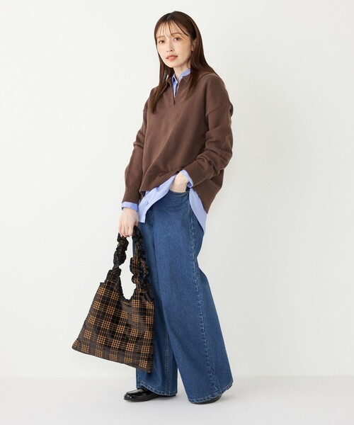 SHIPS Colors(シップス カラーズ)の「SHIPS Colors:〈洗濯機可能〉ワイド デニム◇(デニムパンツ・レディース・ネイビー/ブルー・X-SMALL/SMALL/MEDIUM)」の14枚目の写真