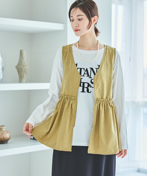 LAKOLE（ラコレ）の「アソートフロッキーロゴ長袖Ｔ / 593603（Tシャツ/カットソー・レディース・オフホワイト/チャコールグレー/ブラウン/ネイビー・FREE）」の9枚目の写真