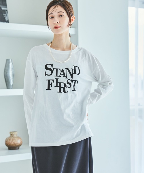 LAKOLE（ラコレ）の「アソートフロッキーロゴ長袖Ｔ / 593603（Tシャツ/カットソー・レディース・オフホワイト/チャコールグレー/ブラウン/ネイビー・FREE）」の11枚目の写真