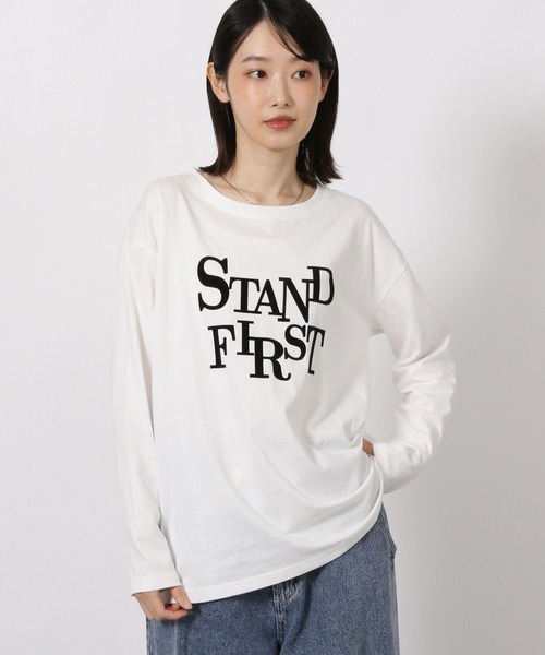 LAKOLE（ラコレ）の「アソートフロッキーロゴ長袖Ｔ / 593603（Tシャツ/カットソー・レディース・オフホワイト/チャコールグレー/ブラウン/ネイビー・FREE）」の15枚目の写真