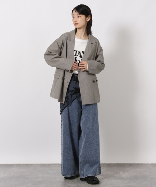 LAKOLE（ラコレ）の「アソートフロッキーロゴ長袖Ｔ / 593603（Tシャツ/カットソー・レディース・オフホワイト/チャコールグレー/ブラウン/ネイビー・FREE）」の14枚目の写真