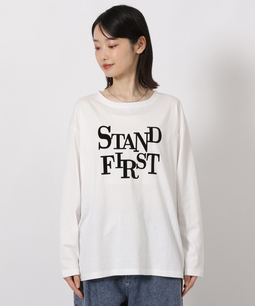 LAKOLE（ラコレ）の「アソートフロッキーロゴ長袖Ｔ / 593603（Tシャツ/カットソー・レディース・オフホワイト/チャコールグレー/ブラウン/ネイビー・FREE）」の18枚目の写真