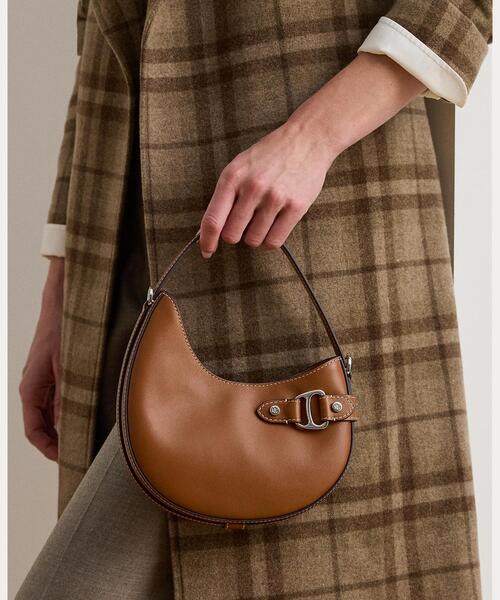 ラルフローレン ショルダーバッグ クロスボディ レザー ブラウン チャーム付き レザー スモール Tasha クロスボディ バッグ（ショルダーバッグ