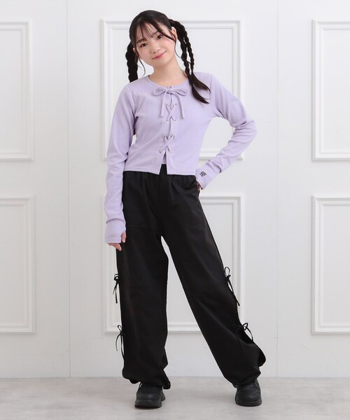 R♡R◆今季新作ミックス ピンクラテ アルジ－◆ハ－トロゴTコ－デセット PINK-latte（ピンクラテ）の「レースアップテレコプルオーバー（T