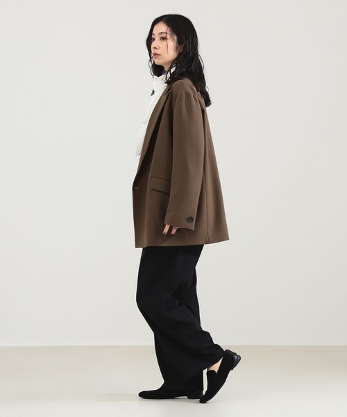 セール】ダブルクロス ロング ジャケット（テーラードジャケット