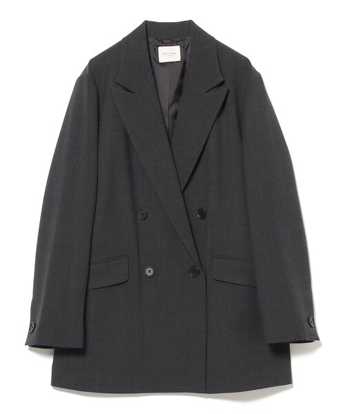 セール】ダブルクロス ロング ジャケット（テーラードジャケット