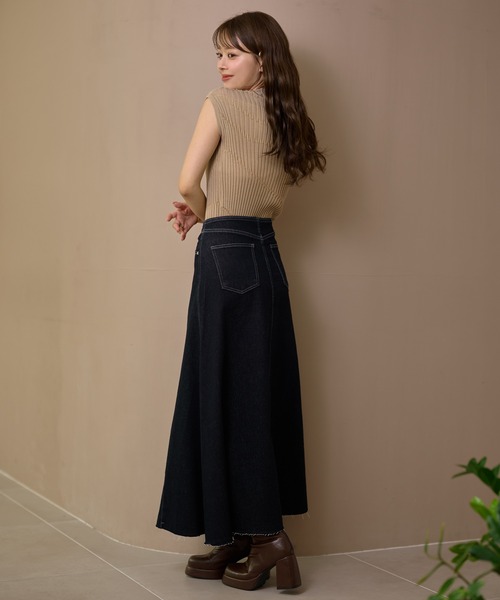 LAULEN(ローレン)の「linen blend high neck lib knit /リネンブレンドハイネックリブニットトップス(ニット/セーター・レディース・ブラック/ベージュ/ブラウン・FREE)」の15枚目の写真
