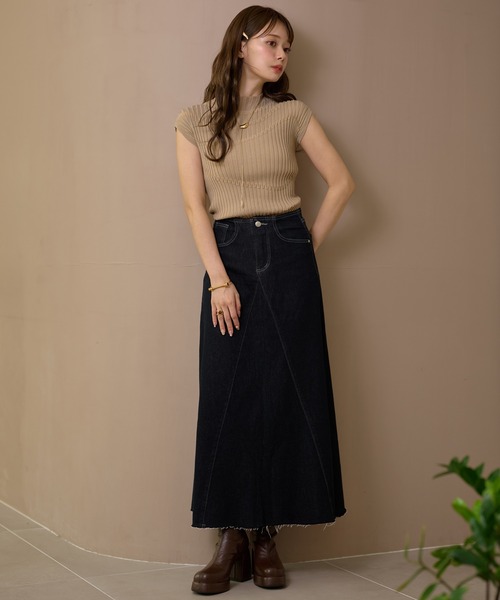 LAULEN(ローレン)の「linen blend high neck lib knit /リネンブレンドハイネックリブニットトップス(ニット/セーター・レディース・ブラック/ベージュ/ブラウン・FREE)」の16枚目の写真