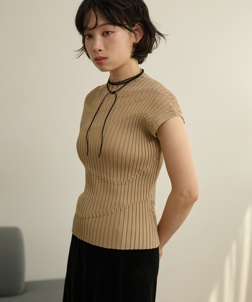 LAULEN(ローレン)の「linen blend high neck lib knit /リネンブレンドハイネックリブニットトップス(ニット/セーター・レディース・ブラック/ベージュ/ブラウン・FREE)」の18枚目の写真