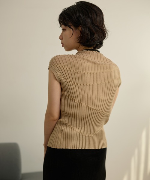 LAULEN(ローレン)の「linen blend high neck lib knit /リネンブレンドハイネックリブニットトップス(ニット/セーター・レディース・ブラック/ベージュ/ブラウン・FREE)」の20枚目の写真