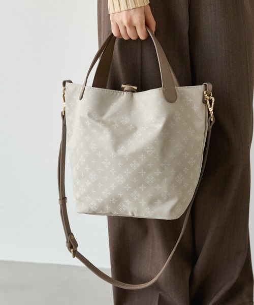 ナイロンジャガード2WAYミニトートバッグ（トートバッグ）｜russet