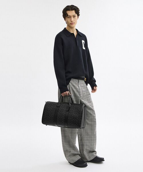 COACH(コーチ)の「コンパス バッグ 45・シグネチャー キャンバス(ボストンバッグ・メンズ・ブラック系その他・ONE)」の10枚目の写真