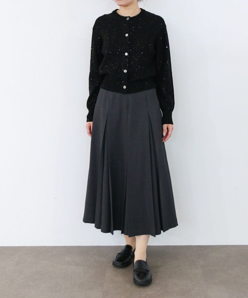 glen check box tuck skirt