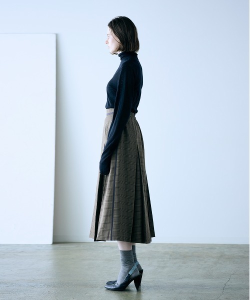 セール】glen check box tuck skirt（スカート）｜Marilyn Moon