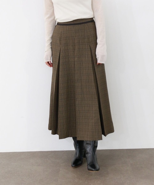 セール】glen check box tuck skirt（スカート）｜Marilyn Moon