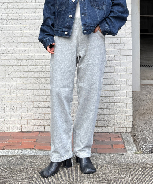 OUTDOOR PRODUCTS(アウトドアプロダクツ)の「Lee 別注 スウェットペインターパンツ(スラックス・レディース・ブラック/チャコールグレー・X-LARGE/MEDIUM/X-SMALL)」の1枚目の写真