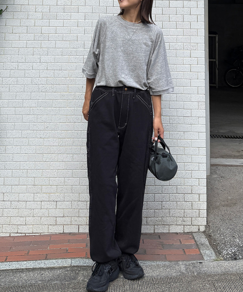 OUTDOOR PRODUCTS(アウトドアプロダクツ)の「Lee 別注 スウェットペインターパンツ(スラックス・レディース・ブラック/チャコールグレー・X-LARGE/MEDIUM/X-SMALL)」の14枚目の写真