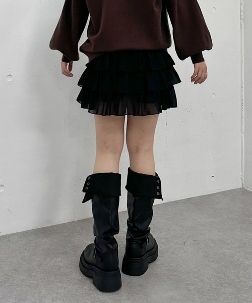 archives(アルシーヴ)の「アニマルソートフリルティアードスカート(スカート・レディース・ブラウン/アイボリー/ブラック・MEDIUM)」の15枚目の写真