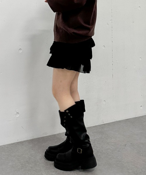 archives(アルシーヴ)の「アニマルソートフリルティアードスカート(スカート・レディース・ブラウン/アイボリー/ブラック・MEDIUM)」の14枚目の写真