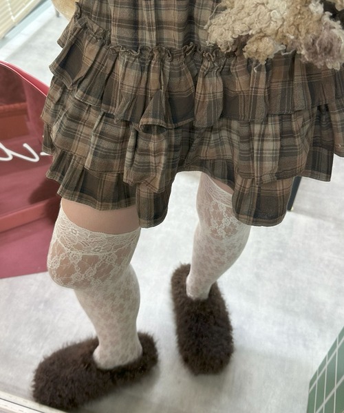Alley Tokyo(アリートーキョー)の「ファーのもこもこスリッパ(パンプス・レディース・ブラウン/ピンク・MEDIUM/LARGE)」の9枚目の写真