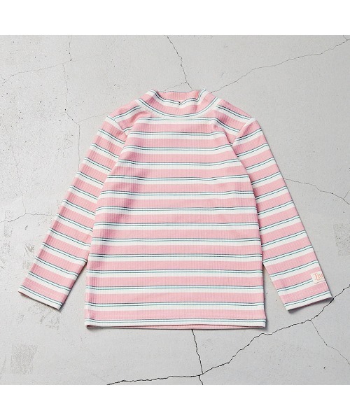 Fluffy BROTHERS（フラッフィーブラザーズ）の「もちもちハイネックロンT（Tシャツ/カットソー・キッズ・ブルー/ピンク/ブラック・90/100/110/120/80/130）」の6枚目の写真