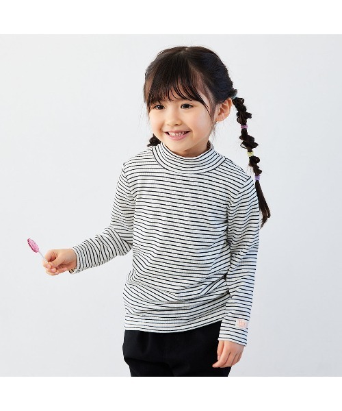 Fluffy BROTHERS（フラッフィーブラザーズ）の「もちもちハイネックロンT（Tシャツ/カットソー・キッズ・ブルー/ピンク/ブラック・90/100/110/120/80/130）」の15枚目の写真