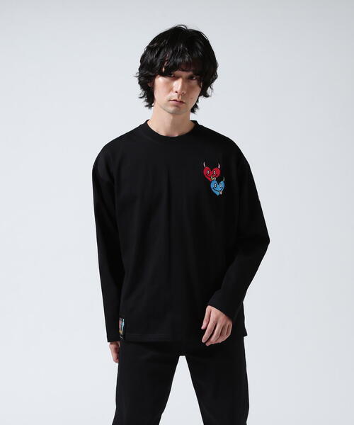 maxsix(マックスシックス)の「maxsix(マックスシックス)DOUBLE HERT L/S TEE(Tシャツ/カットソー・メンズ・ブラック/ホワイト・M/L)」の15枚目の写真