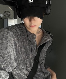 COSYHARU（コシハル）の「ベロアリブヘンリーネックニットTシャツ（Tシャツ/カットソー）」