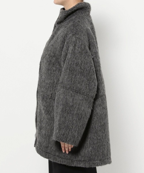 LOWRYS FARM（ローリーズファーム）の「シャギースタンドコート　570783（その他アウター・レディース・チャコールグレー/ブラウン/アイボリー・FREE）」の6枚目の写真