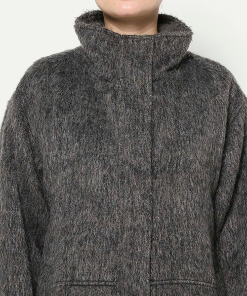 LOWRYS FARM（ローリーズファーム）の「シャギースタンドコート　570783（その他アウター・レディース・チャコールグレー/ブラウン/アイボリー・FREE）」の9枚目の写真