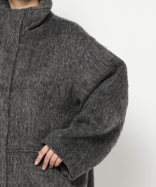 LOWRYS FARM（ローリーズファーム）の「シャギースタンドコート　570783（その他アウター・レディース・チャコールグレー/ブラウン/アイボリー・FREE）」の10枚目の写真