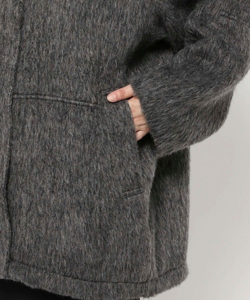 LOWRYS FARM（ローリーズファーム）の「シャギースタンドコート　570783（その他アウター・レディース・チャコールグレー/ブラウン/アイボリー・FREE）」の11枚目の写真