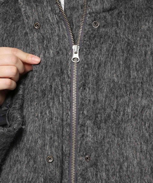 LOWRYS FARM（ローリーズファーム）の「シャギースタンドコート　570783（その他アウター・レディース・チャコールグレー/ブラウン/アイボリー・FREE）」の13枚目の写真