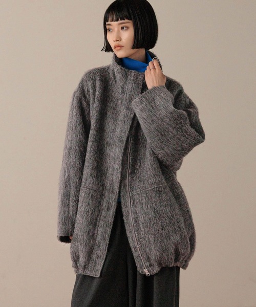 LOWRYS FARM（ローリーズファーム）の「シャギースタンドコート　570783（その他アウター・レディース・チャコールグレー/ブラウン/アイボリー・FREE）」の22枚目の写真