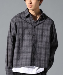 ALAND | LAND MUSEUM/リップルチェック長袖シャツ(シャツ/ブラウス)