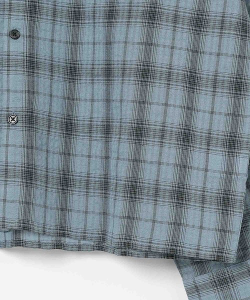 ALAND（エーランド）の「LAND MUSEUM／リップルチェック長袖シャツ（シャツ/ブラウス・メンズ・グレー/ブルー・MEDIUM/LARGE）」の9枚目の写真