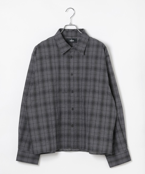 ALAND（エーランド）の「LAND MUSEUM／リップルチェック長袖シャツ（シャツ/ブラウス・メンズ・グレー/ブルー・MEDIUM/LARGE）」の12枚目の写真