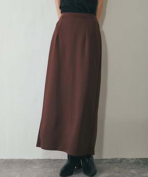 ANOTHER S（アナザーエス）の「ラップフリル付きポンチ素材スカート（スカート・レディース・チャコールグレー/ブラック/ブラウン/アイボリー・M）」の21枚目の写真