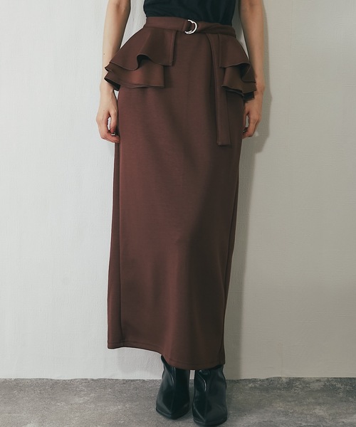 ANOTHER S（アナザーエス）の「ラップフリル付きポンチ素材