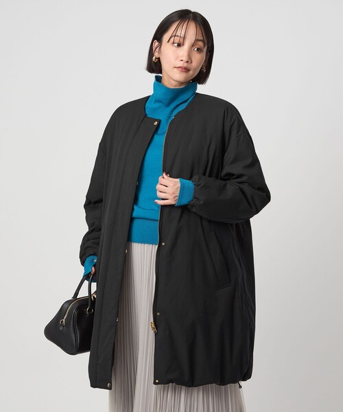 green label relaxing(グリーンレーベルリラクシング)の「パフィー リバーシブル コート 撥水 ウォッシャブル(その他アウター・レディース・ブラック/ベージュ・36/38)」の6枚目の写真