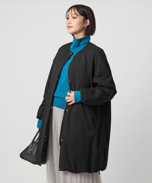 green label relaxing(グリーンレーベルリラクシング)の「パフィー リバーシブル コート 撥水 ウォッシャブル(その他アウター・レディース・ブラック/ベージュ・36/38)」の7枚目の写真