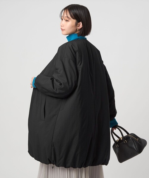 green label relaxing(グリーンレーベルリラクシング)の「パフィー リバーシブル コート 撥水 ウォッシャブル(その他アウター・レディース・ブラック/ベージュ・36/38)」の8枚目の写真