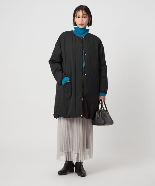 green label relaxing(グリーンレーベルリラクシング)の「パフィー リバーシブル コート 撥水 ウォッシャブル(その他アウター・レディース・ブラック/ベージュ・36/38)」の9枚目の写真