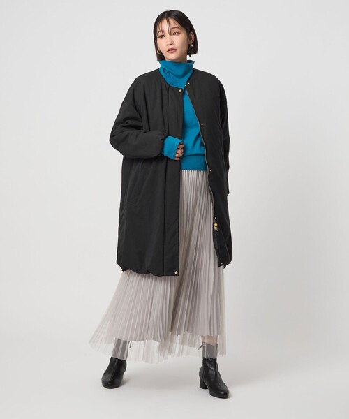 green label relaxing(グリーンレーベルリラクシング)の「パフィー リバーシブル コート 撥水 ウォッシャブル(その他アウター・レディース・ブラック/ベージュ・36/38)」の10枚目の写真